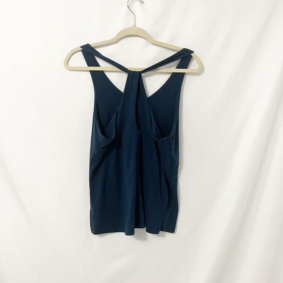 🟢ATHLETA Women's Midnight Blue Essence Crossover Keyhole Racerback Tank Top M - Picture 2 of 4